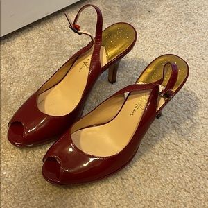 Cole Haan Nike Air heels. Size 6.5. Red patent leather